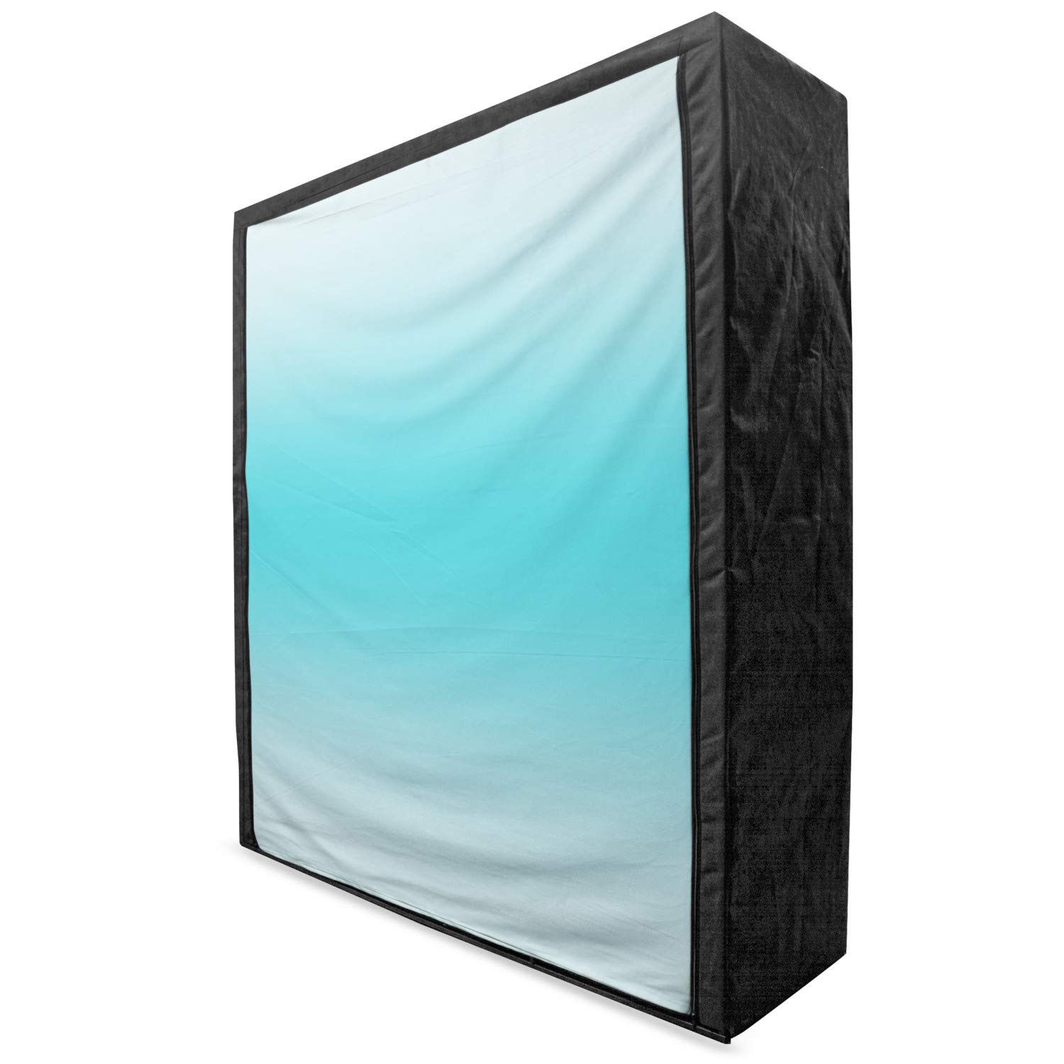 Ambesonne Ombre Portable Fabric Wardrobe - Tropical Beach Cove Aquatic Design, 59