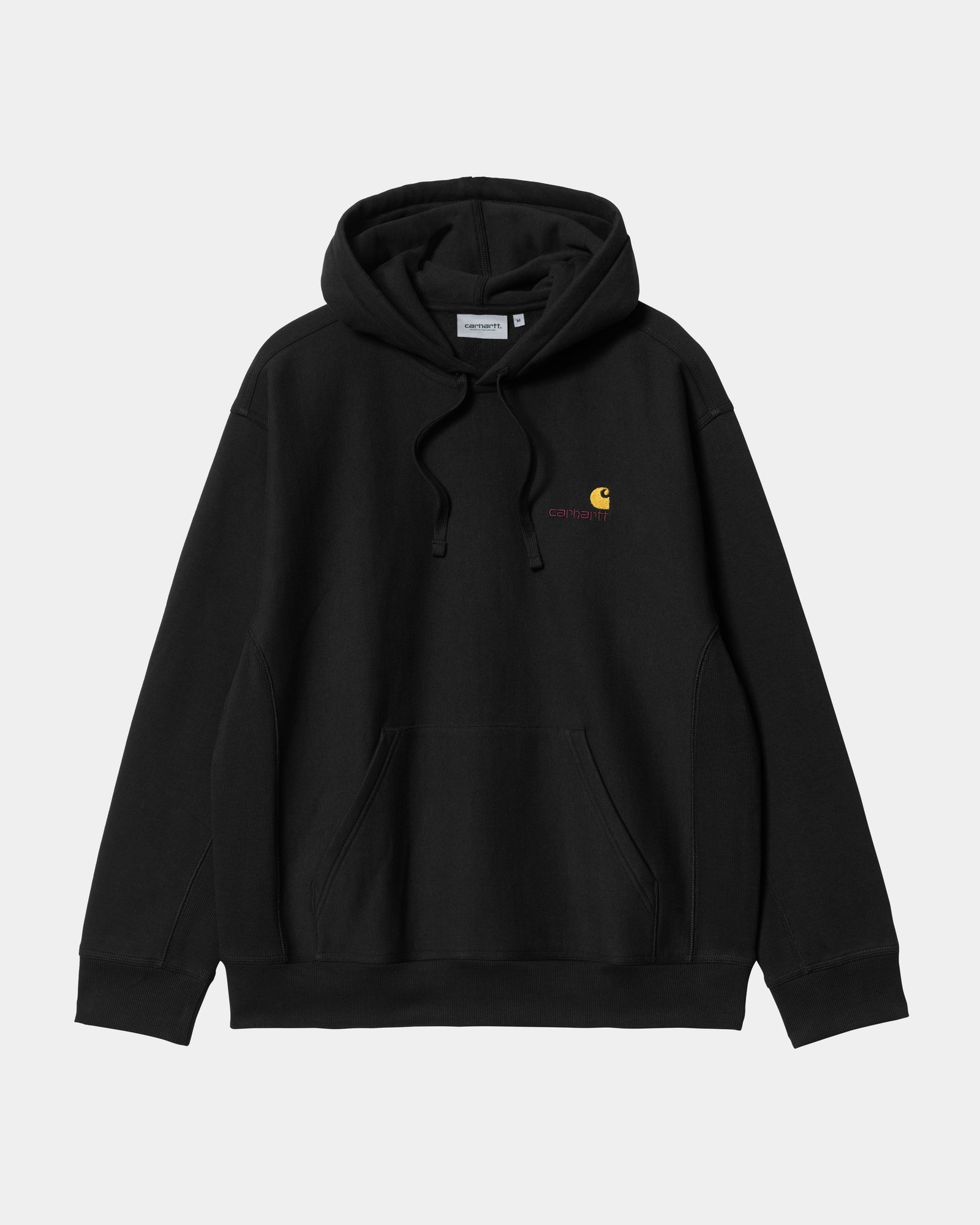 American Script Hooded Sweatshirt for Men & Women | Black Pullover Fleece Hoodie - Perfect for Casual Wear, Gym, and Outdoor Activities