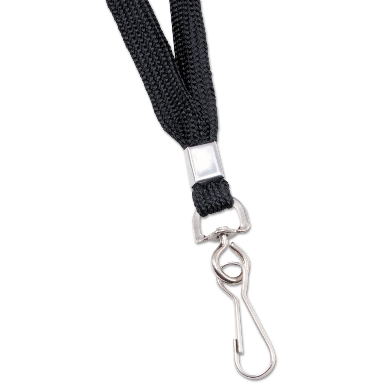 Advantus Premium Black Lanyards with Metal J Hook - 36 Inch Long, 24-Pack for ID Badges, Keys & Event Passes - Durable & Comfortable for Work, School & Conferences