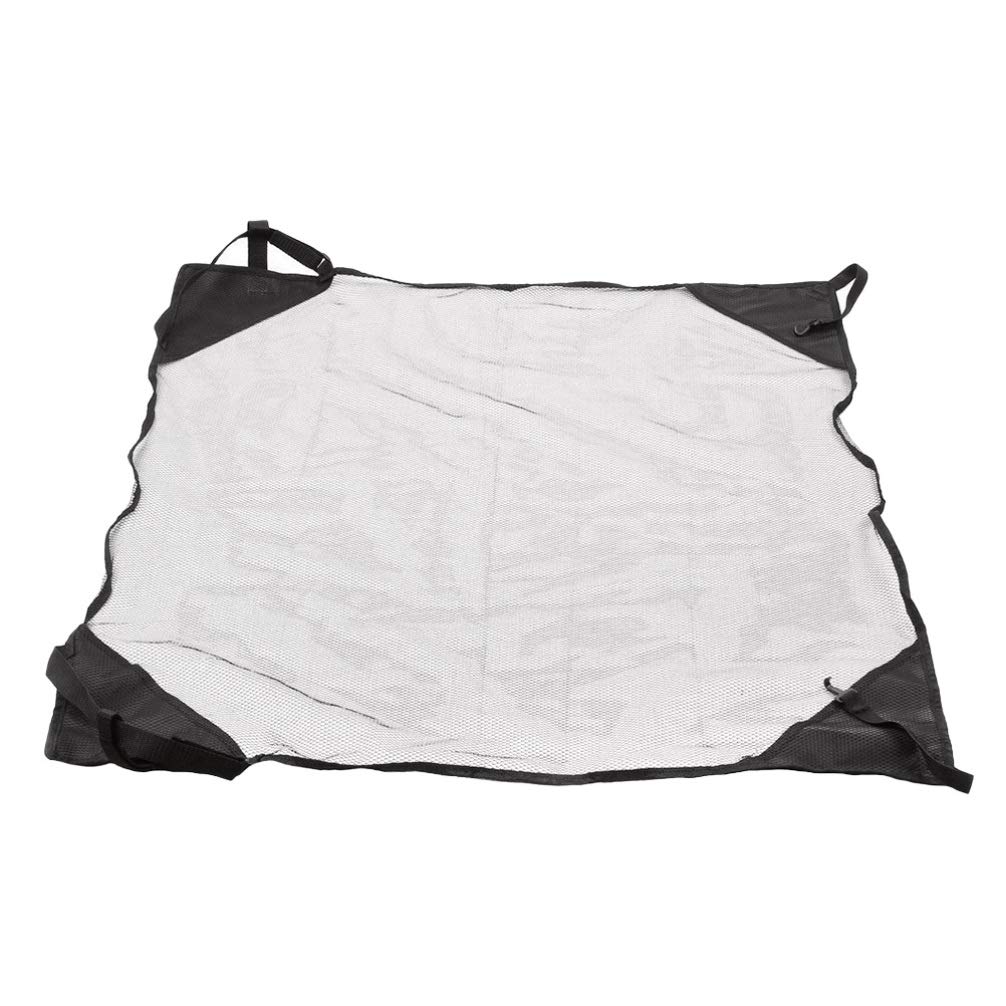 **POPETPOP Dog Car Net Barrier - 117X94CM Adjustable Pet Safety Mesh for Back Seat, Travel Isolation & Storage - Perfect for Safe Driving with Kids and Pets, Ideal for SUVs, Sedans & Road Trips**