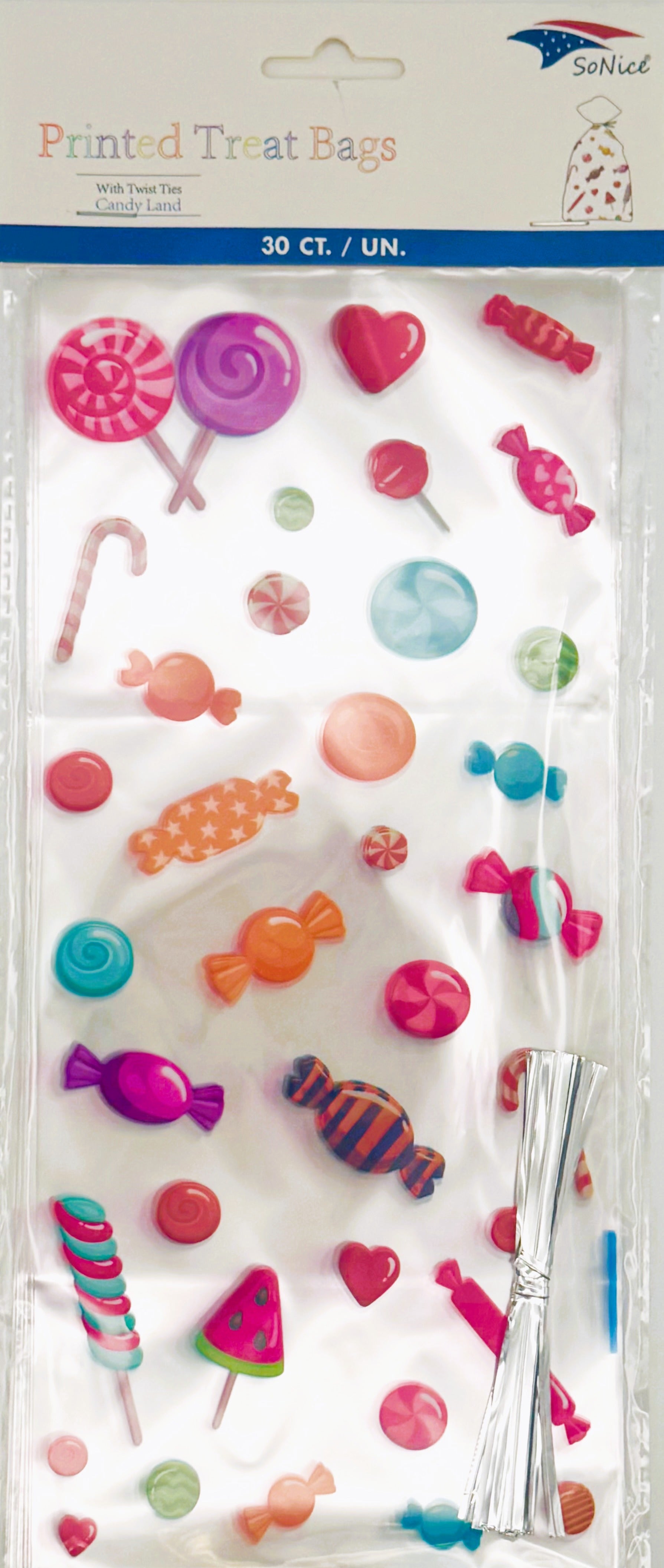 30 Count Large Cellophane Bags for Candy, Party Favors, Gift Wrapping & Bulk Packaging - Clear Plastic Treat Bags for Halloween, Christmas, Birthday, Wedding & Holiday Events