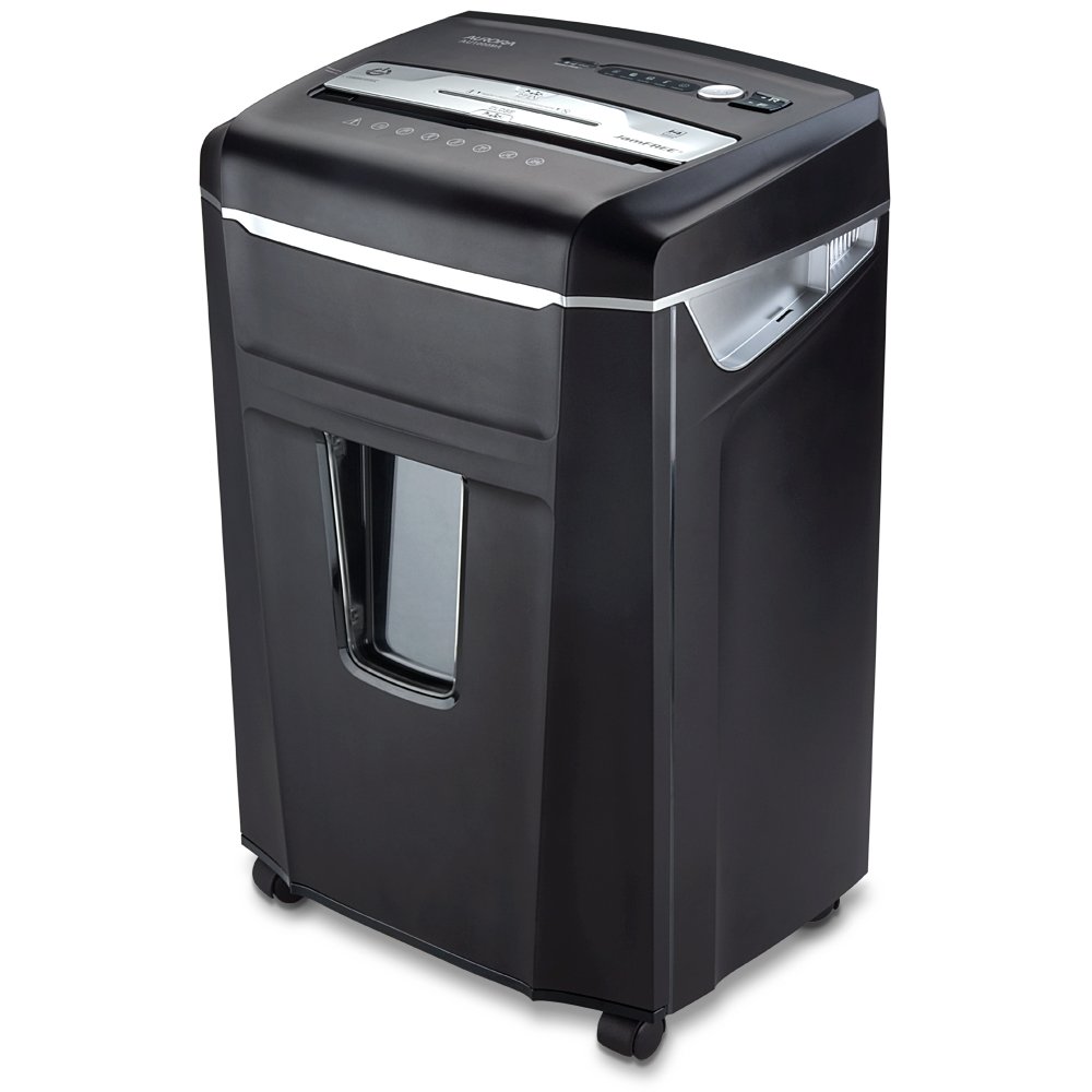 Aurora AU1000MA 10-Sheet Micro-Cut Shredder - Secure Paper, CD & Credit Card Destroyer with Pull-Out Bin | Ideal for Home Office & Small Business Document Security