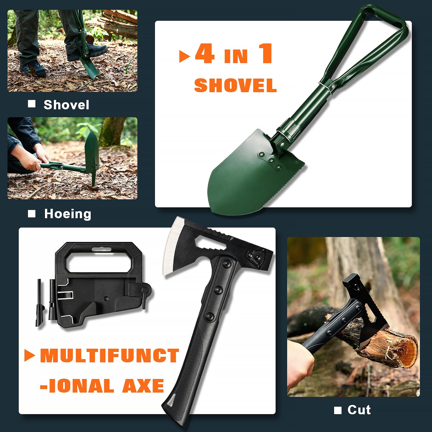 Premium Survival Gear Kit - Emergency First Aid Supplies & Large Durable Camping Backpack for Outdoor Adventures | Perfect for Hiking, Camping, and Wilderness Survival Preparedness