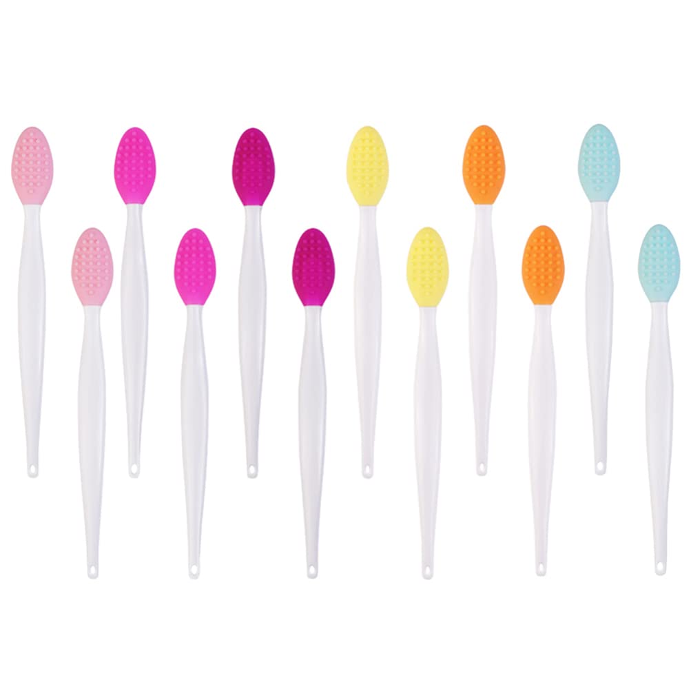 FRCOLOR 30pcs Silicone Lip Scrub Brushes - Double Sided Exfoliating & Cleaning Beauty Tool for Smoother Lips & Skin - At Home Spa Care