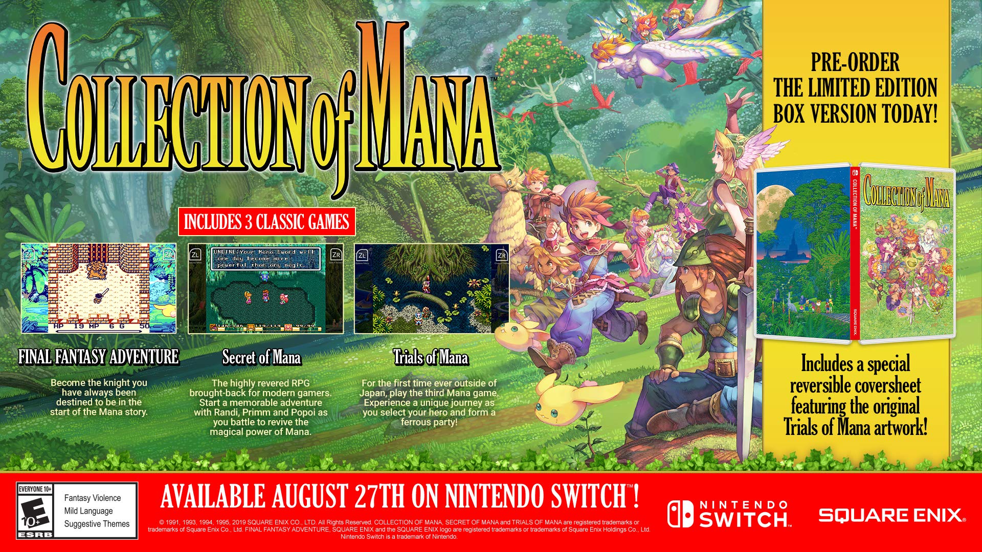 Collection of Mana - Nintendo Switch Game | Classic RPG Bundle for Adventure & Fantasy Gaming | Perfect for Travel & Home Play