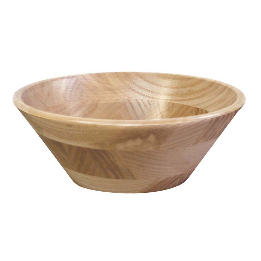 Premium White Ash Salad Bowl - Handcrafted Wooden Serving Dish for Fresh Salads, Pasta, and Fruit - Ideal for Home Dining, Parties, and Restaurants