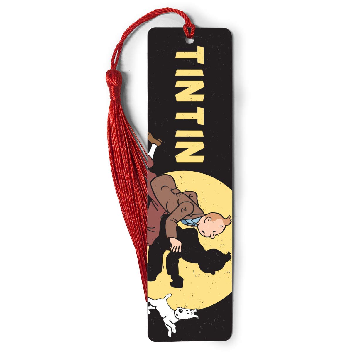Tintin Themed Metal Ruler Bookmark with Tassels - Durable Book Measure Tool for Book Lovers, Reading Enthusiasts & Bibliophiles - Perfect Gift for Bookworms, Notebooks & Reading Accessories (Great for Book Clubs, Libraries & Personal Reading Time)