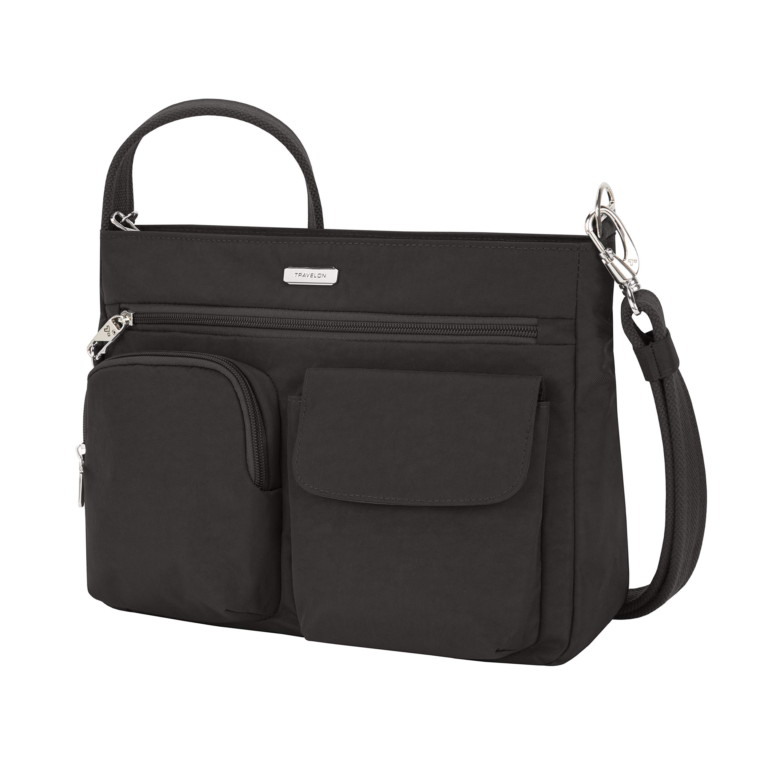 Travelon Anti-Theft Crossbody Bag with RFID Blocking & Patch Pockets - Secure Hands-Free Purse for Travel, Commuting & Daily Use