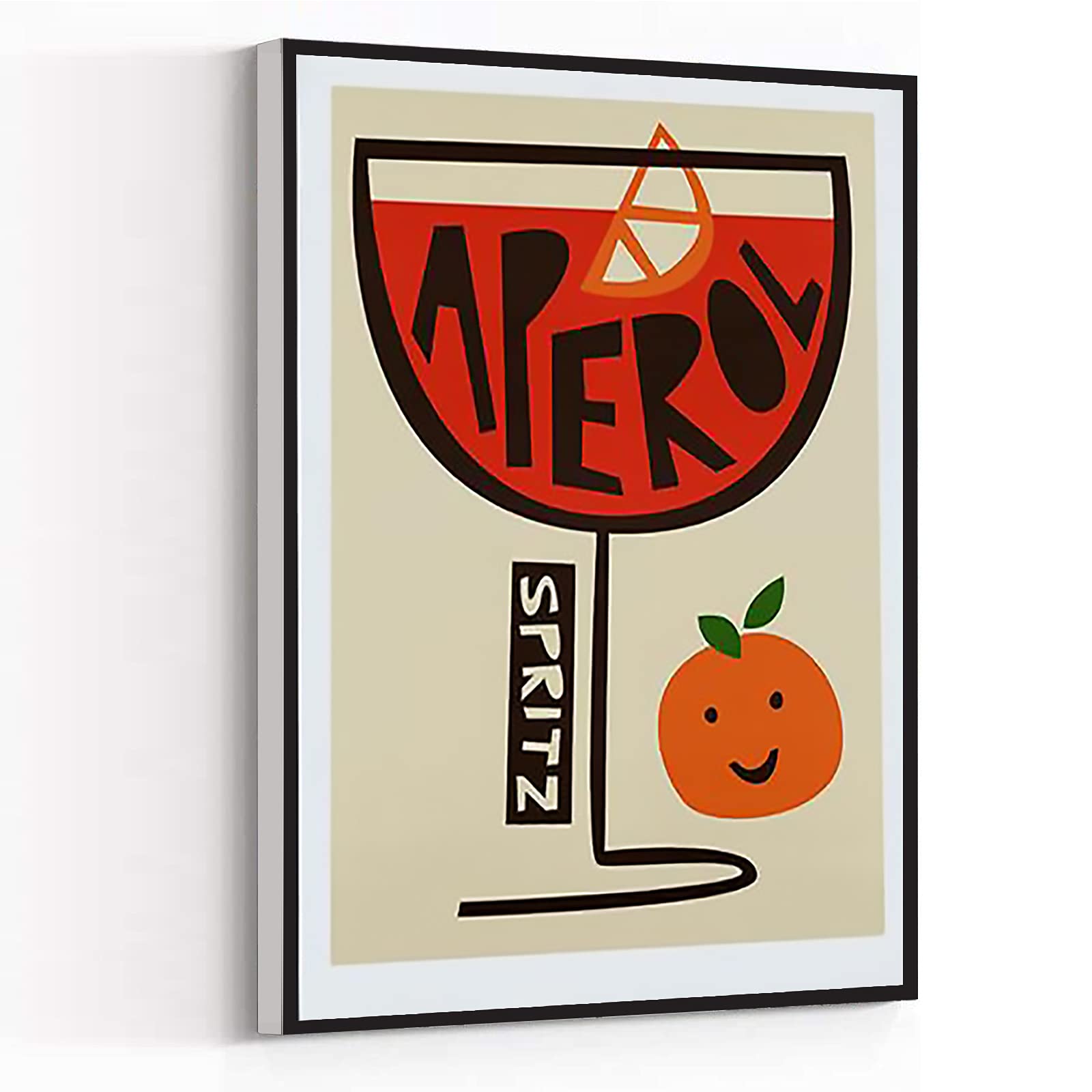 Bohemian Wall Art 8x12 Framed Canvas - Kitchen Decor for Cocktail Bar