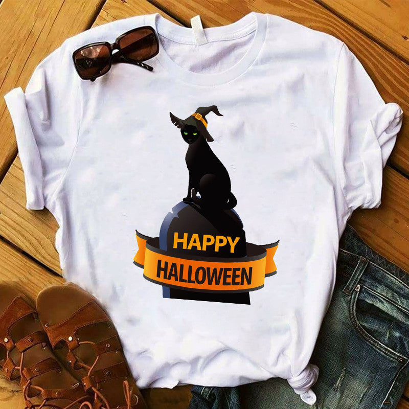 Halloween Pumpkin Face Print T-Shirt - Spooky & Fun Costume for Kids & Adults | Perfect for Trick or Treating, Parties & Festive Celebrations