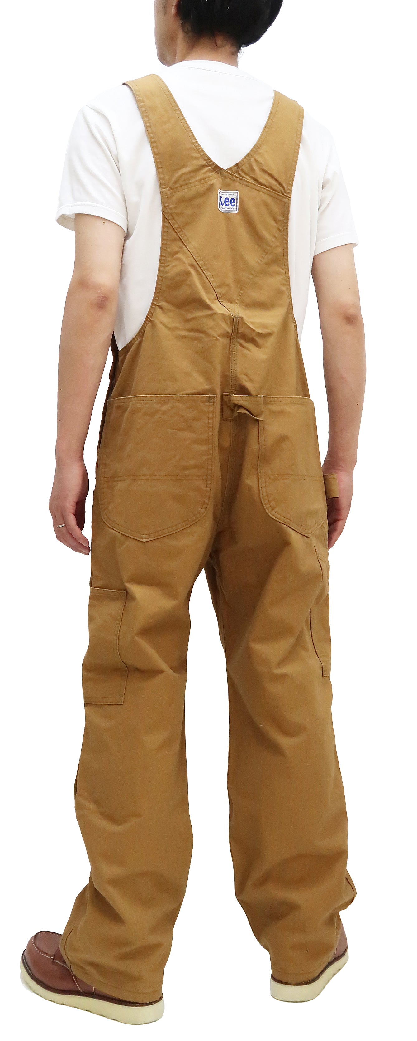 Lee Men's Double Knee Duck Canvas Bib Overalls - LM8605 LM8605 145 Brown | Durable Workwear for Farming, Construction & Outdoor Activities | Comfortable High Back Design for All-Day Wear