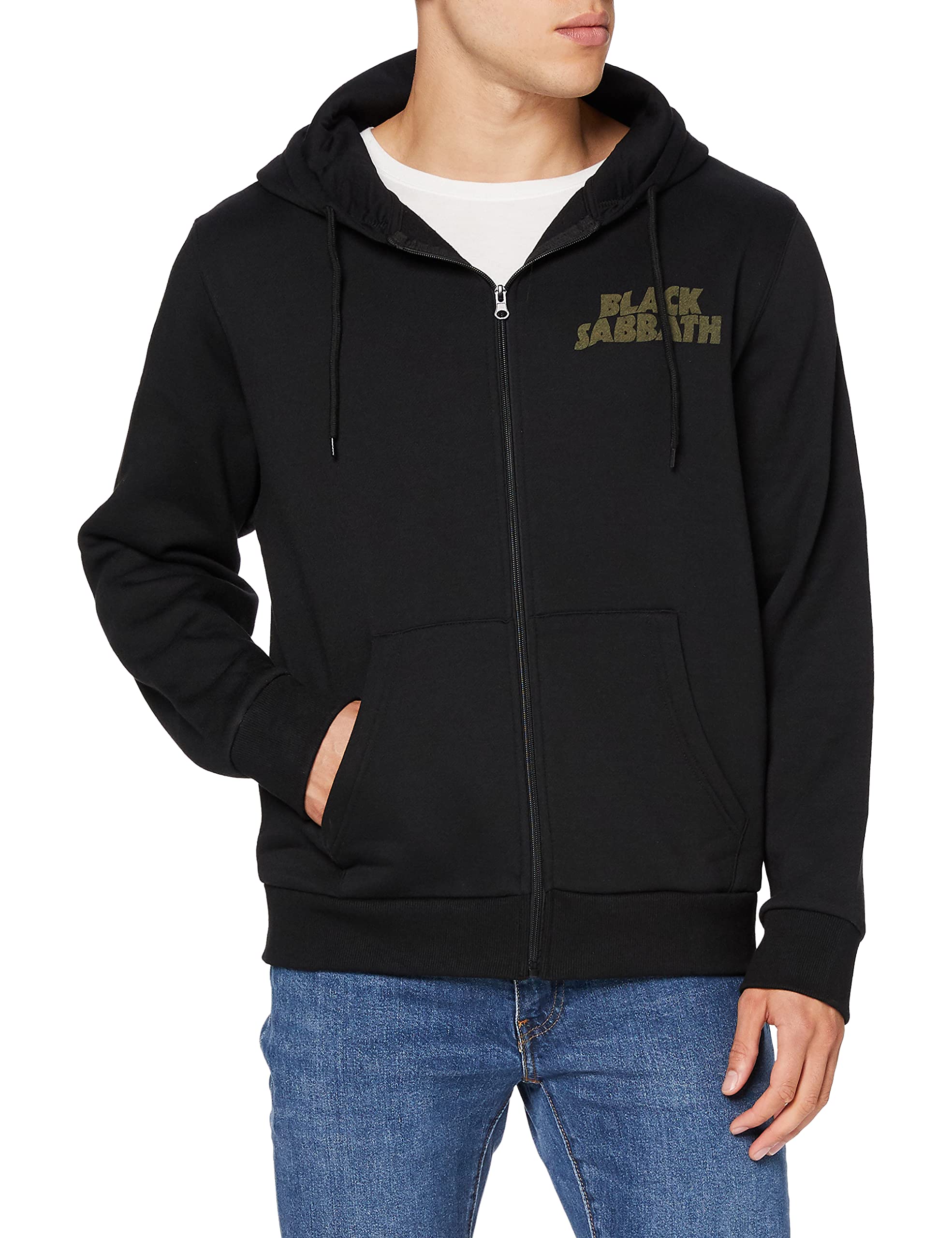 Black Sabbath Tour 1978 Hoodie for Men - Large Black Pullover Sweatshirt with Hood - Perfect for Concerts, Gifts & Rock Music Fans