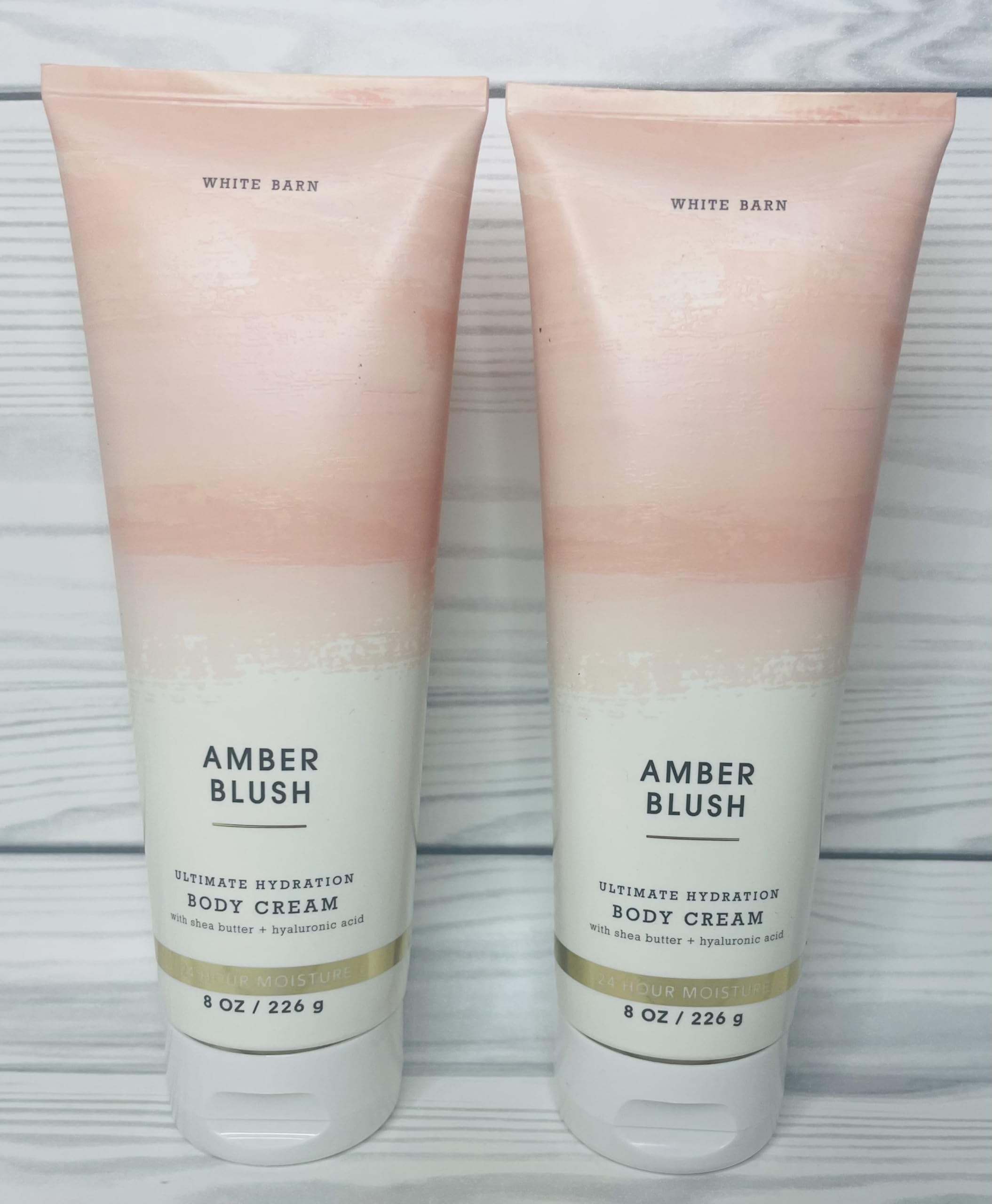 Bath & Body Works Amber Blush Ultimate Hydration Body Cream 8oz (Pack of 2) - Deep Moisturizing Lotion for Dry Skin, Perfect for Daily Use & Gift Giving