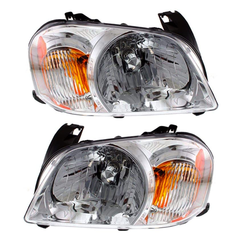RAREELECTRICAL Halogen Headlight Pair - Compatible with 2005-2006 Mazda Tribute I Sport (Part# EF91-51-030E, EF9151030E, EF91-51-040E, EF9151040E, MA2503131, MA2502131) - High Visibility Replacement for Night Driving & Off-Road Use