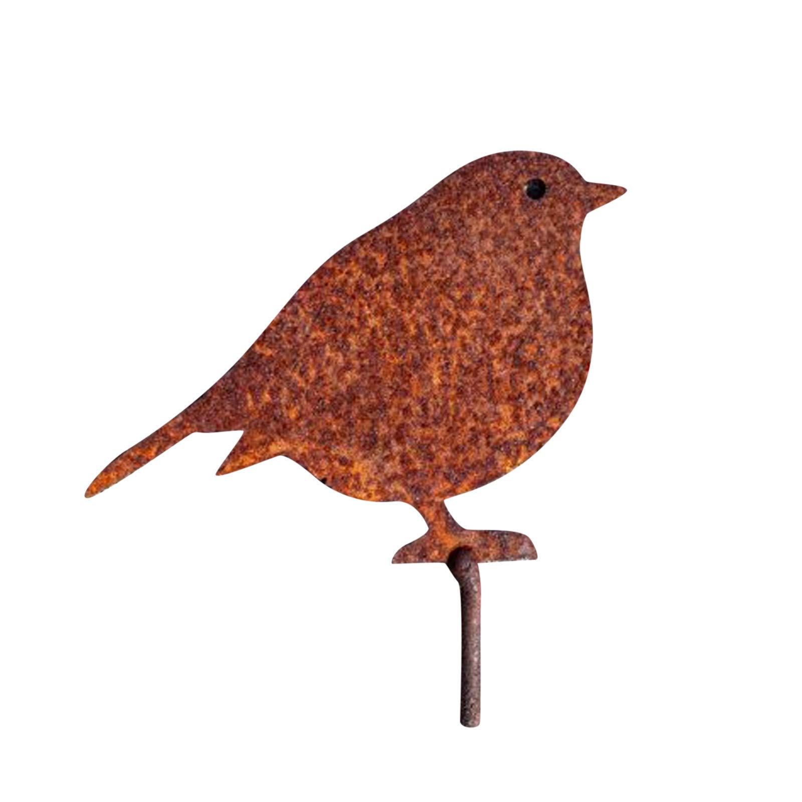 Handmade Rusty Metal Garden Birds - Blackbird, Blue Tit-Sparrow & Robin Silhouette Decor - Weather-Resistant Steel Outdoor Art for Garden, Patio & Yard Decoration