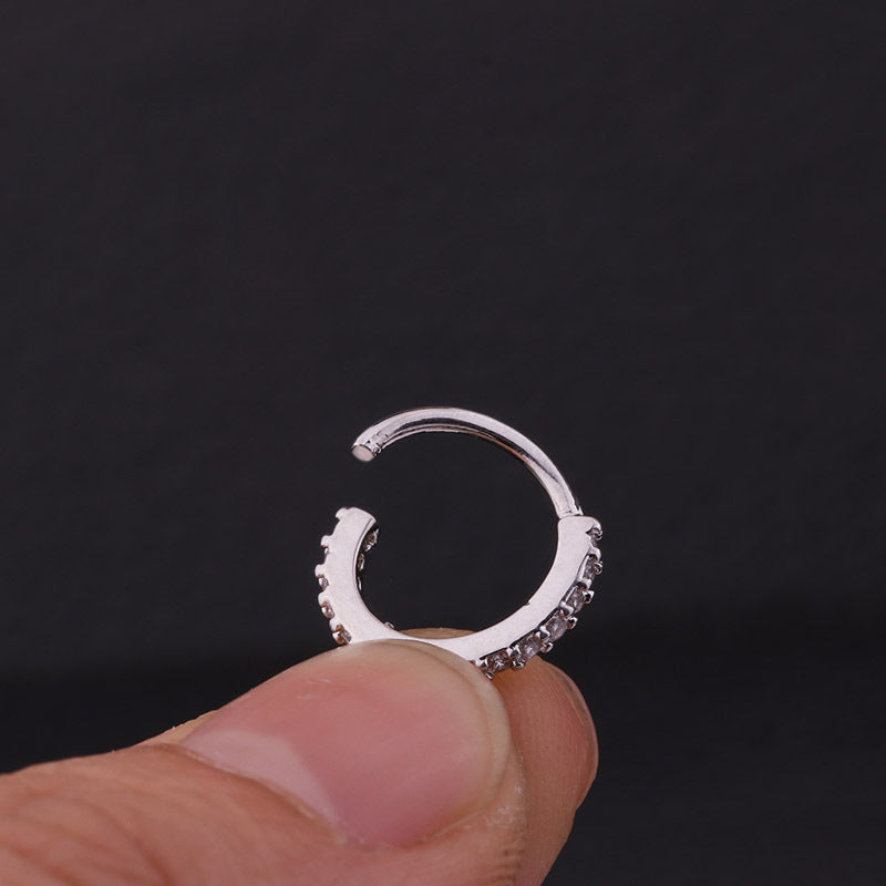 18K Rose Gold 20G Dainty Nose Ring Clicker Hoop - Elegant Nose Piercing Jewelry for Women | Perfect for Everyday Wear, Special Occasions & Gifts | ER8507