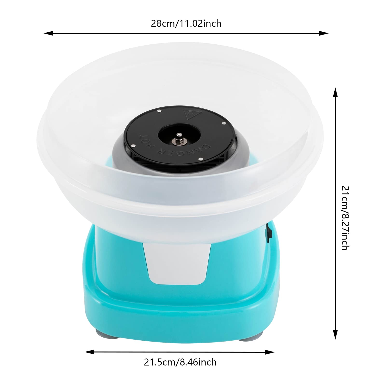 Commercial-Grade Countertop Cotton Candy Machine - DIY Candy Floss Maker with Sugar Scoop & Sticks, Perfect for Home Parties, Carnivals, and Outdoor Events (Blue) | Professional Marshmallow Maker for Family Fun & Birthday Celebrations