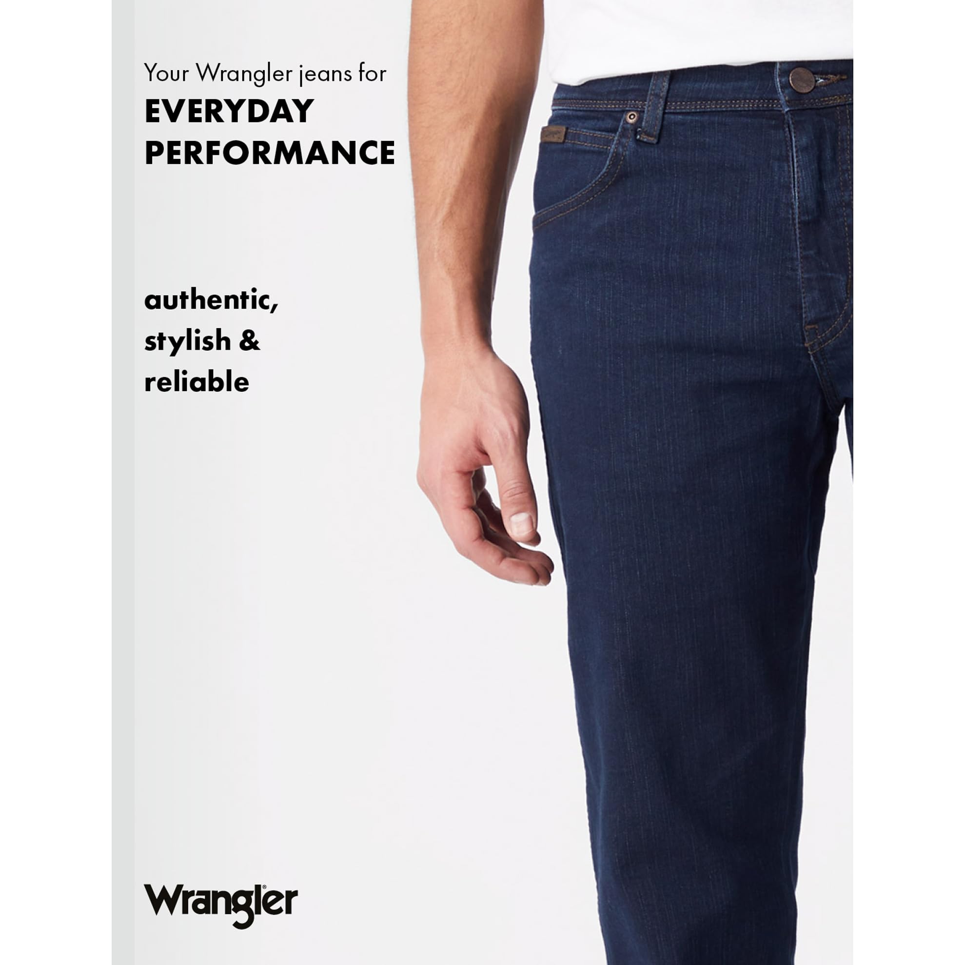 Wrangler Men's Texas Tonal Jeans - Classic Denim Pants for Casual Wear, Work & Outdoor Activities | Comfortable & Durable Jeans for Everyday Use
