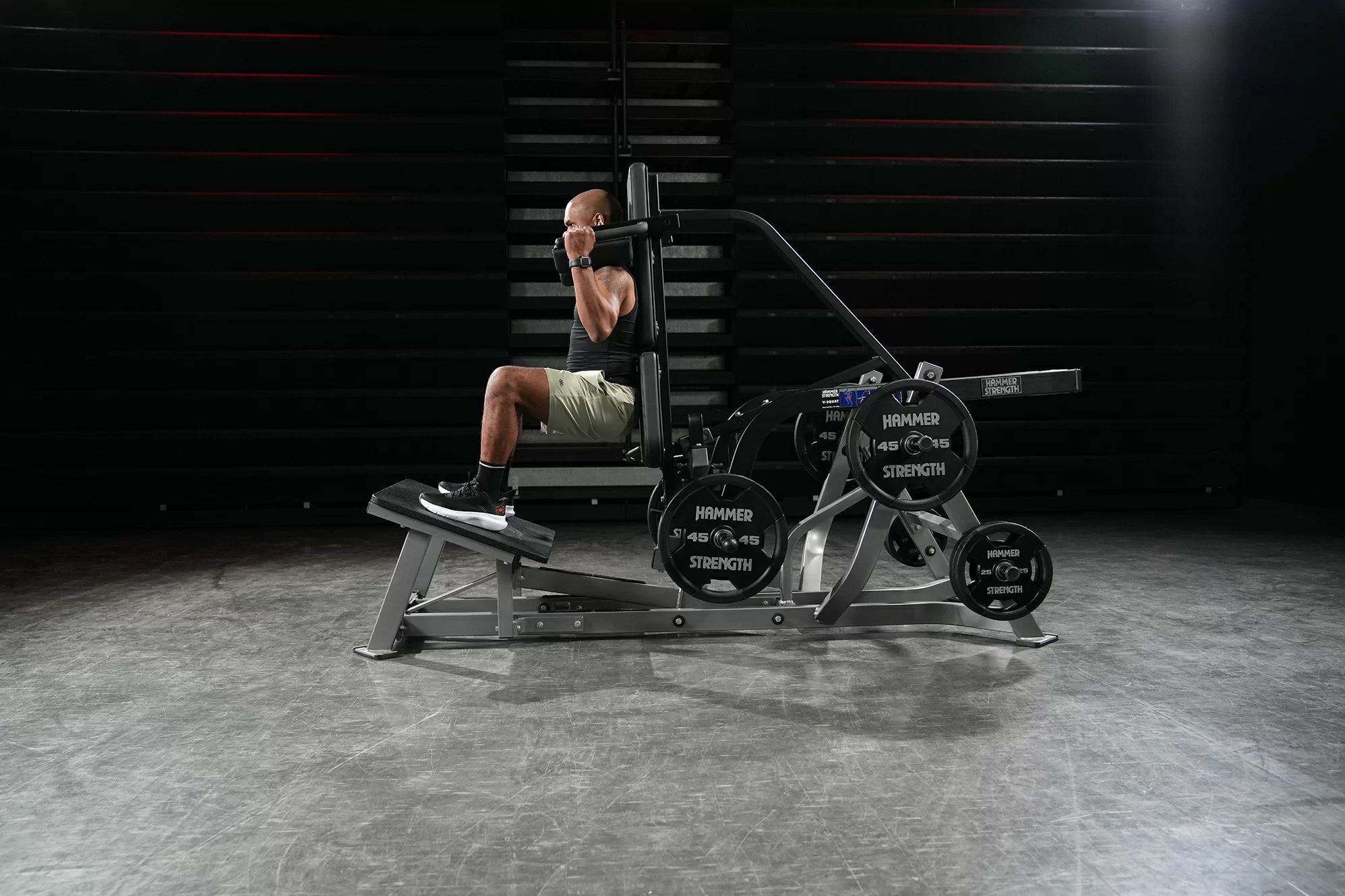 Hammer Strength Plate Loaded V Squat Machine - Professional Gym Equipment for Leg Workouts | Perfect for Home & Commercial Fitness Centers