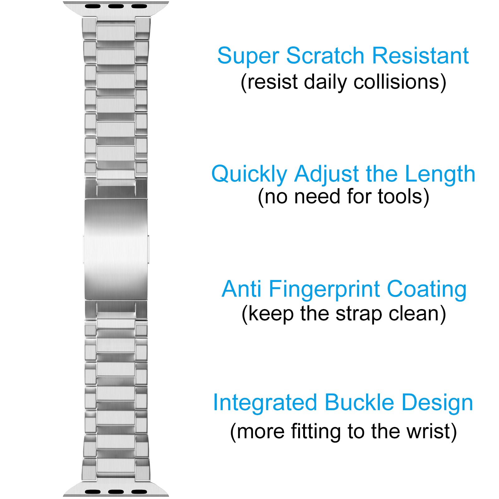 LDFAS Titanium Metal Band for Apple Watch Ultra 2 49mm & Series 10 46mm - Scratch Resistant Strap for Men - Compatible with Apple Watch 9/8 45mm - Perfect for Workouts, Outdoor Adventures & Everyday Wear