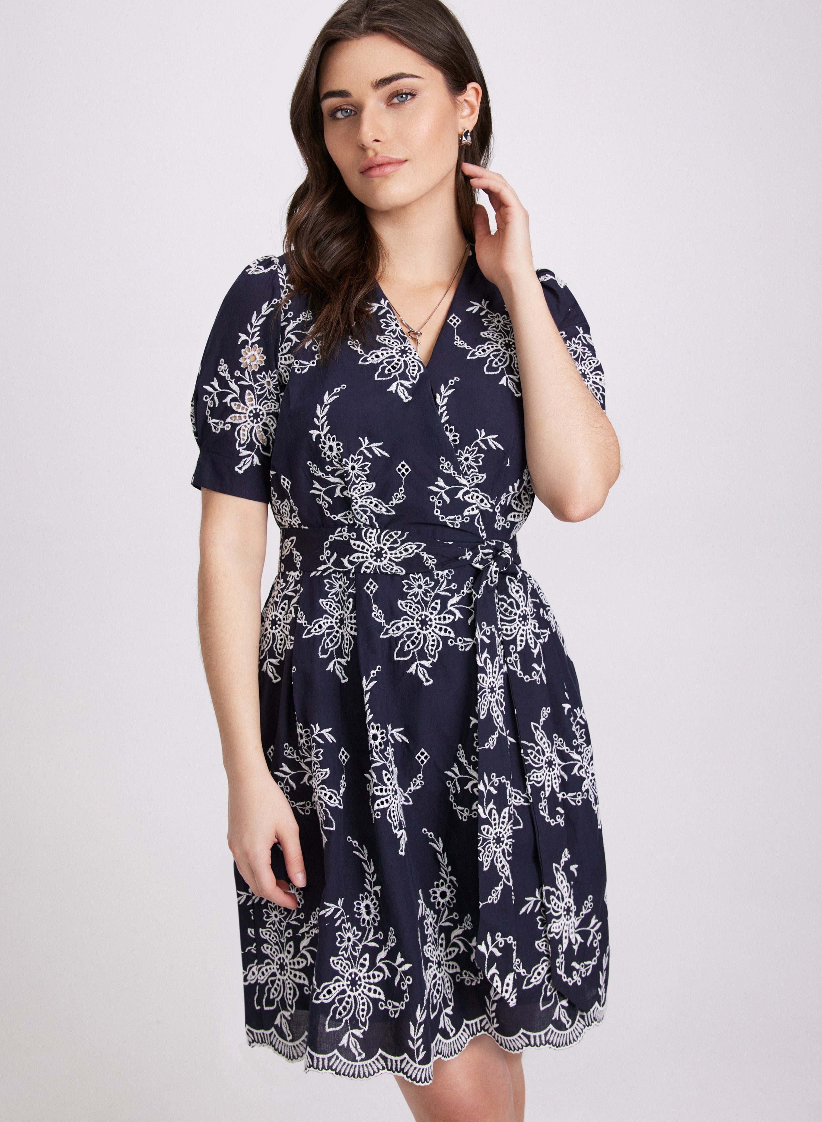 Embroidered Floral Dress for Women - Elegant Summer Maxi Dress with V-Neck & Flowy Design | Perfect for Beach Vacations, Weddings & Date Nights