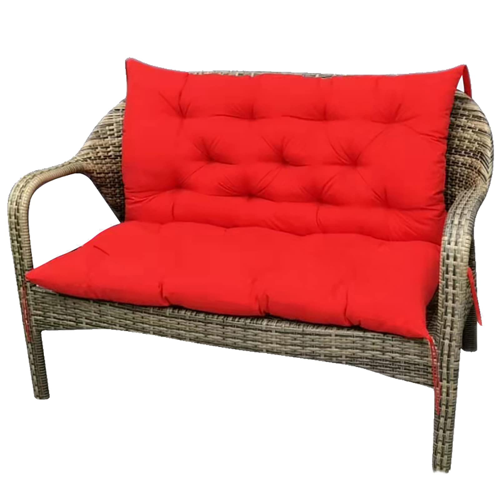 Waterproof Outdoor Swing Replacement Cushions for 2-3 Seater Bench - Thick Backrest Cushion Set for Porch, Garden & Patio Furniture - Perfect for Wicker Loungers, Recliners & Outdoor Sofas - Durable All-Weather Seat Cushions