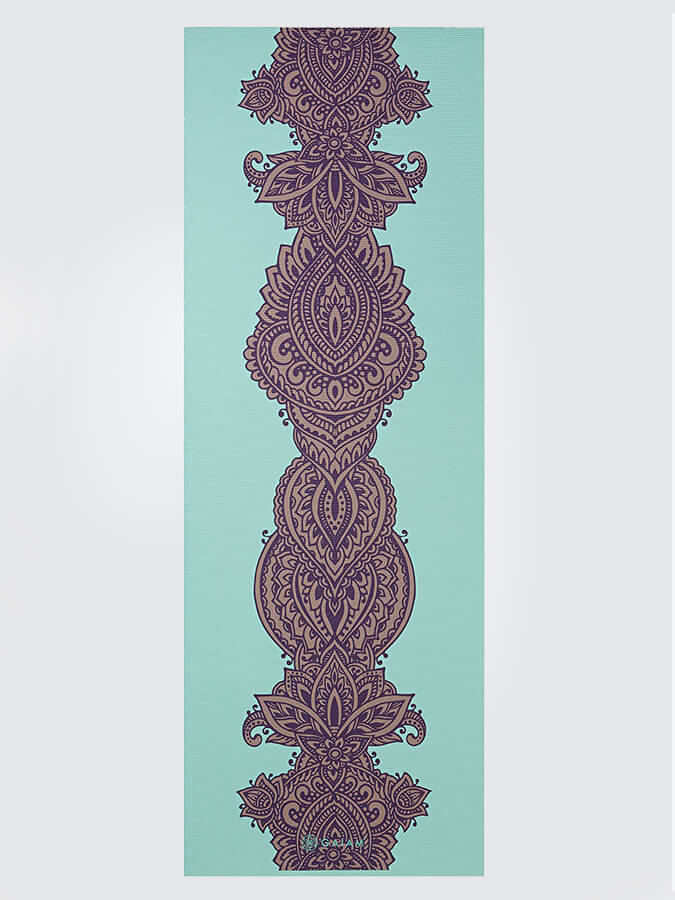 Gaiam Reversible Zara Rogue Yoga Mat 6mm - Non-Slip Exercise Mat for Hot Yoga, Pilates & Home Workouts - Extra Thick Cushioning for Comfort & Support