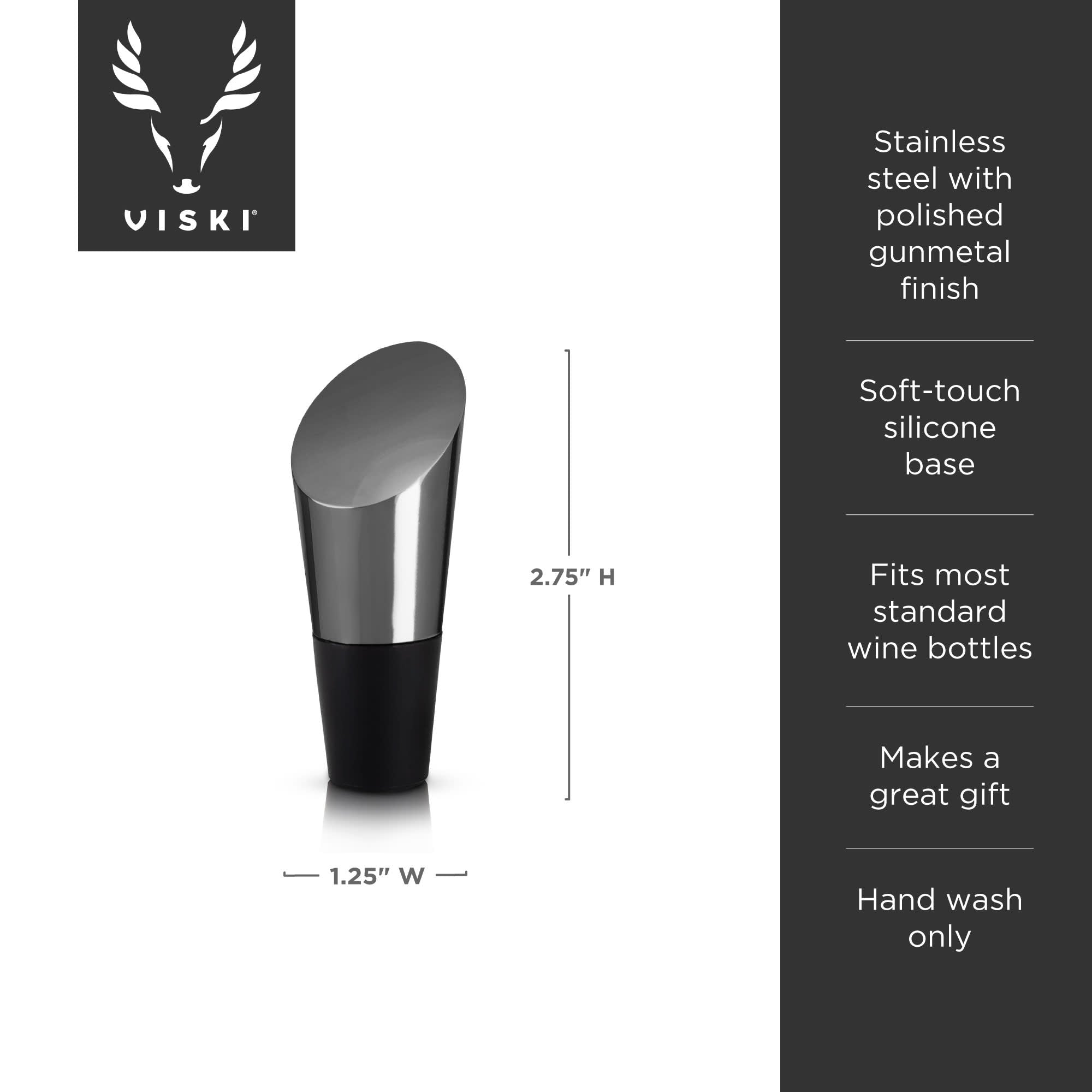 Warren Gunmetal Wine Set - Elegant 4-Piece Stainless Steel Wine Glasses & Carafe Set for Home, Parties & Gifts | Perfect for Dining, Entertaining & Special Occasions