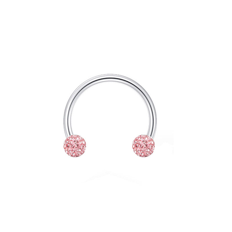 16G Surgical Steel Heart Horseshoe Circular Barbell - Body Jewelry for Cartilage, Lip, Nose Piercing | Perfect for Everyday Wear, Parties & Alternative Fashion | B2017