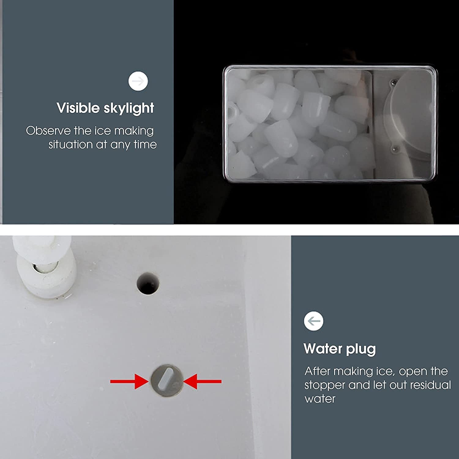 Portable Ice Maker Machine - 88Lbs/24H Fast Ice Production for Home, Kitchen, Office & Bar | Perfect for Cocktails, Parties & Daily Use