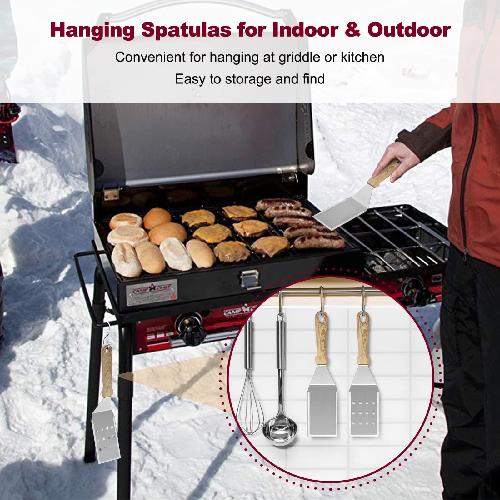 Premium Stainless Steel Spatula Set of 2 - 11.8