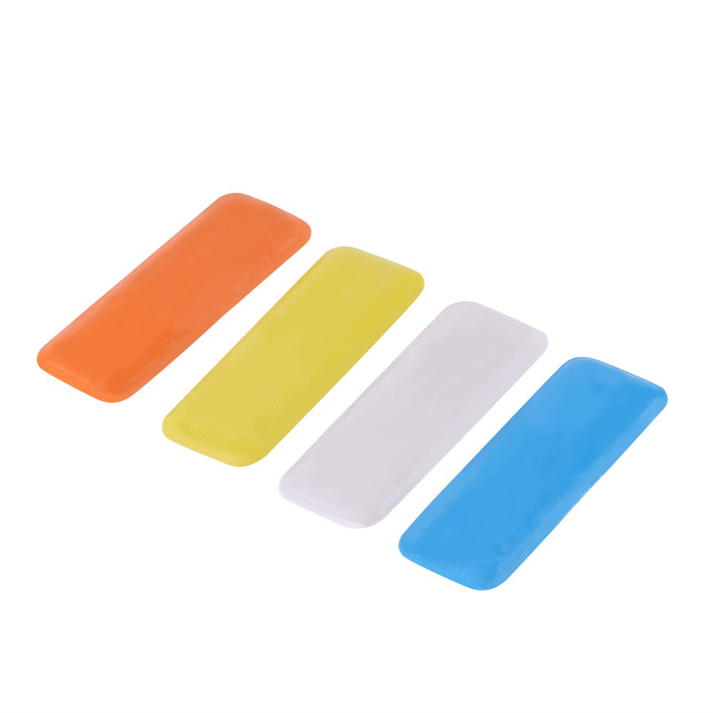 4-Piece Multi-Color Wax Tailor's Chalk Set - White, Yellow, Orange & Blue Fabric Marking Pencils with Storage Box - Perfect for Sewing, Dressmaking, DIY Garments & Fabric Crafts