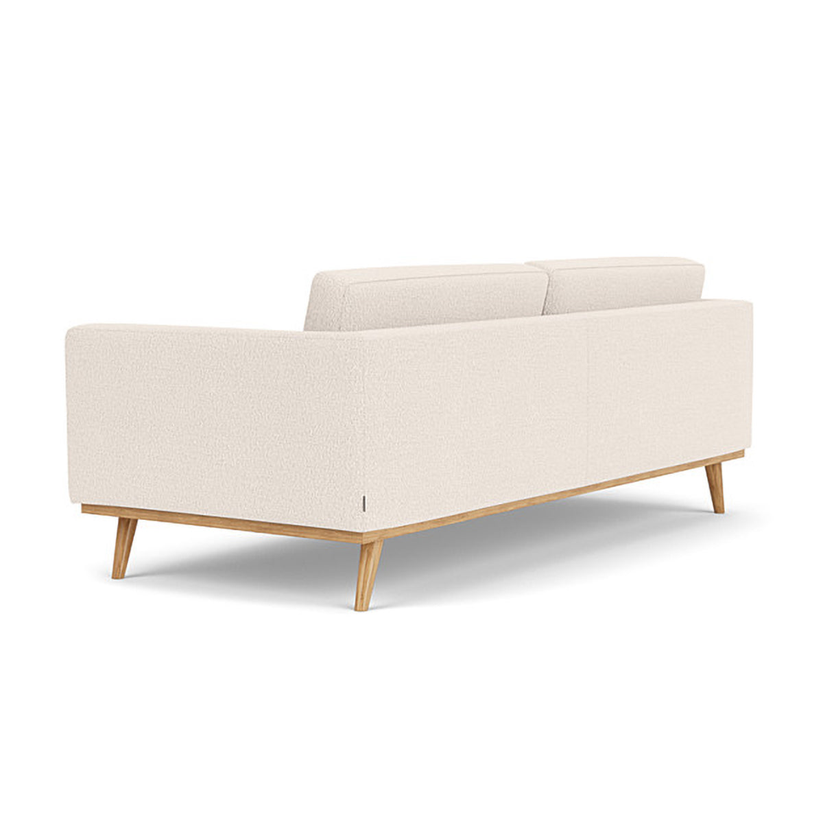 Johan Boucle 3 Seater Sofa - Modern Upholstered Fabric Couch for Living Room, Lounge & Apartment - Comfortable Mid-Century Style Sectional Sofa with Soft Boucle Fabric