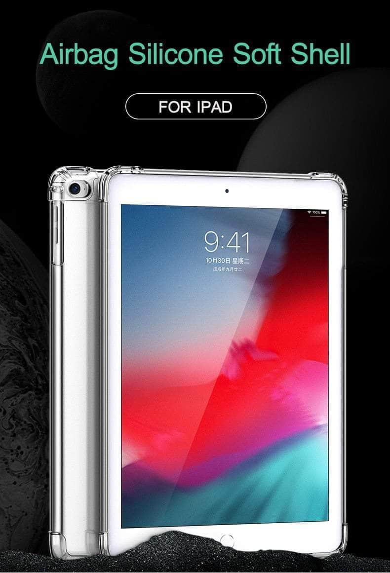 Clear Transparent Silicone Case for iPad Pro 11 (2021) - Slim Fit, Shockproof Protection for Work, School & Travel