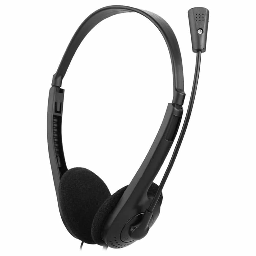 JUSTOP Slim Lightweight Wired Headset with Microphone - 3.5mm Jack Noise Cancelling Headphones for PC, Laptop, Gaming, Office & Online Classes (Comfortable for Long Wear)