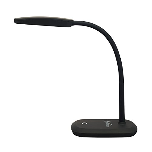 2-Pack Sunbeam Flexible Neck LED Desk Lamp - Adjustable Dimmable Eye-Caring Light for Office & Study, Energy Star Certified Black Desk Light (Save $85/Year) - Perfect for Home Office, Reading & Nightstand Use