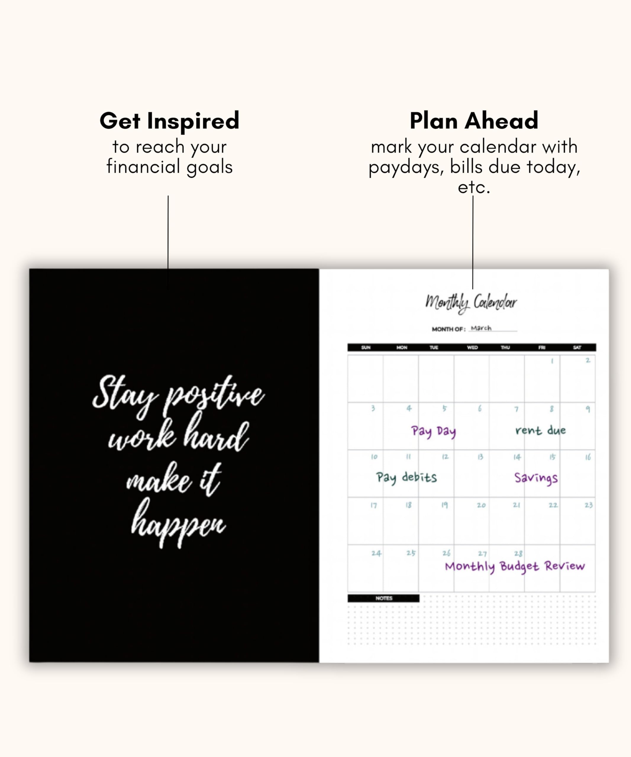 Lamare 12-Month Budget Planner & Bill Organizer - Financial Expense Tracker Notebook for Monthly Income, Debt & Business Expenses | Perfect for Personal Finance Management, Small Business Accounting & Household Budgeting