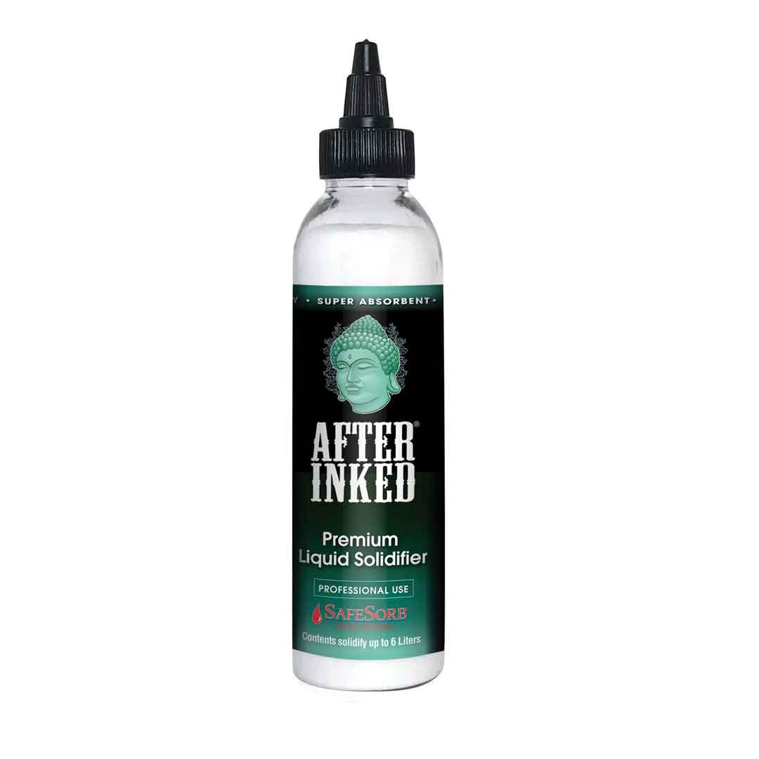Afterinked SafeSorb Premium Liquid Solidifier - Fast-Acting Tattoo Ink Absorber & Spill Control for Tattoo Studios, Home Use & First Aid Kits