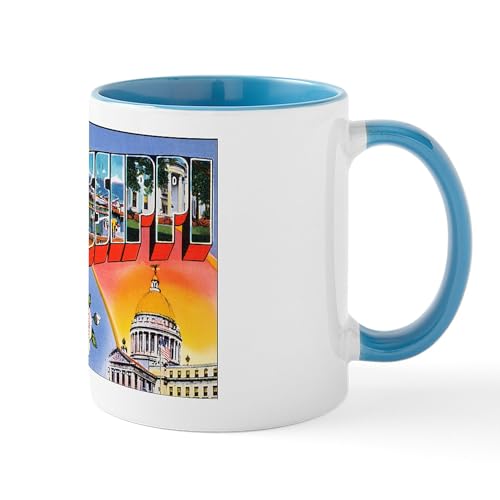 White/Blue Inside - Mississippi Greetings Mug