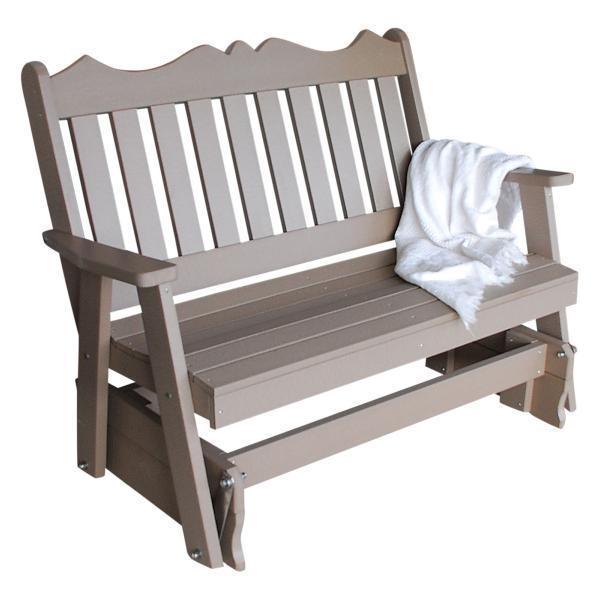 A & L Furniture Poly Royal English Glider - Premium Comfort Gliding Chair for Nursery, Living Room & Relaxation - Soft Cushioned Rocking Chair with Smooth Motion - Perfect for Breastfeeding, Reading & Lounging