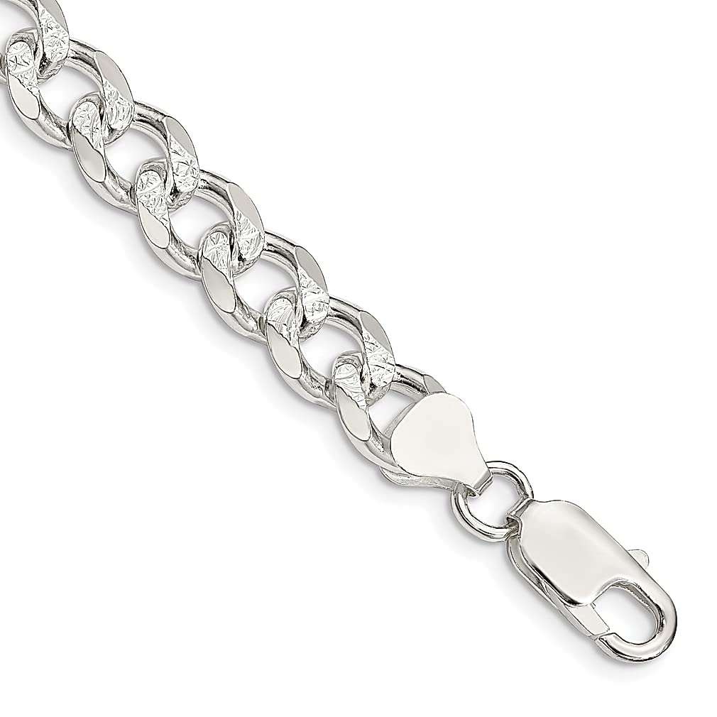 925 Sterling Silver 8mm Link Curb Chain Anklet Bracelet - 8 Inch Adjustable Ankle Jewelry for Women | Dainty Beach Anklet, Perfect Gift for Her, Birthday, Anniversary & Summer Vacation Accessories