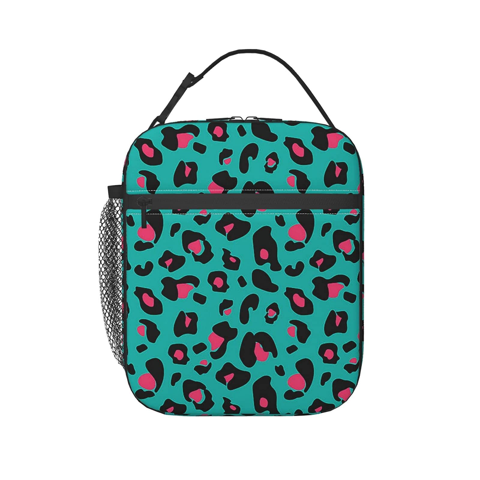Leopard Print Insulated Lunch Bag for Women & Men - Reusable Tote Lunch Box for Work, School, Picnic, Travel & Outdoor Activities | Animal Print Cooler Bag for Food Storage