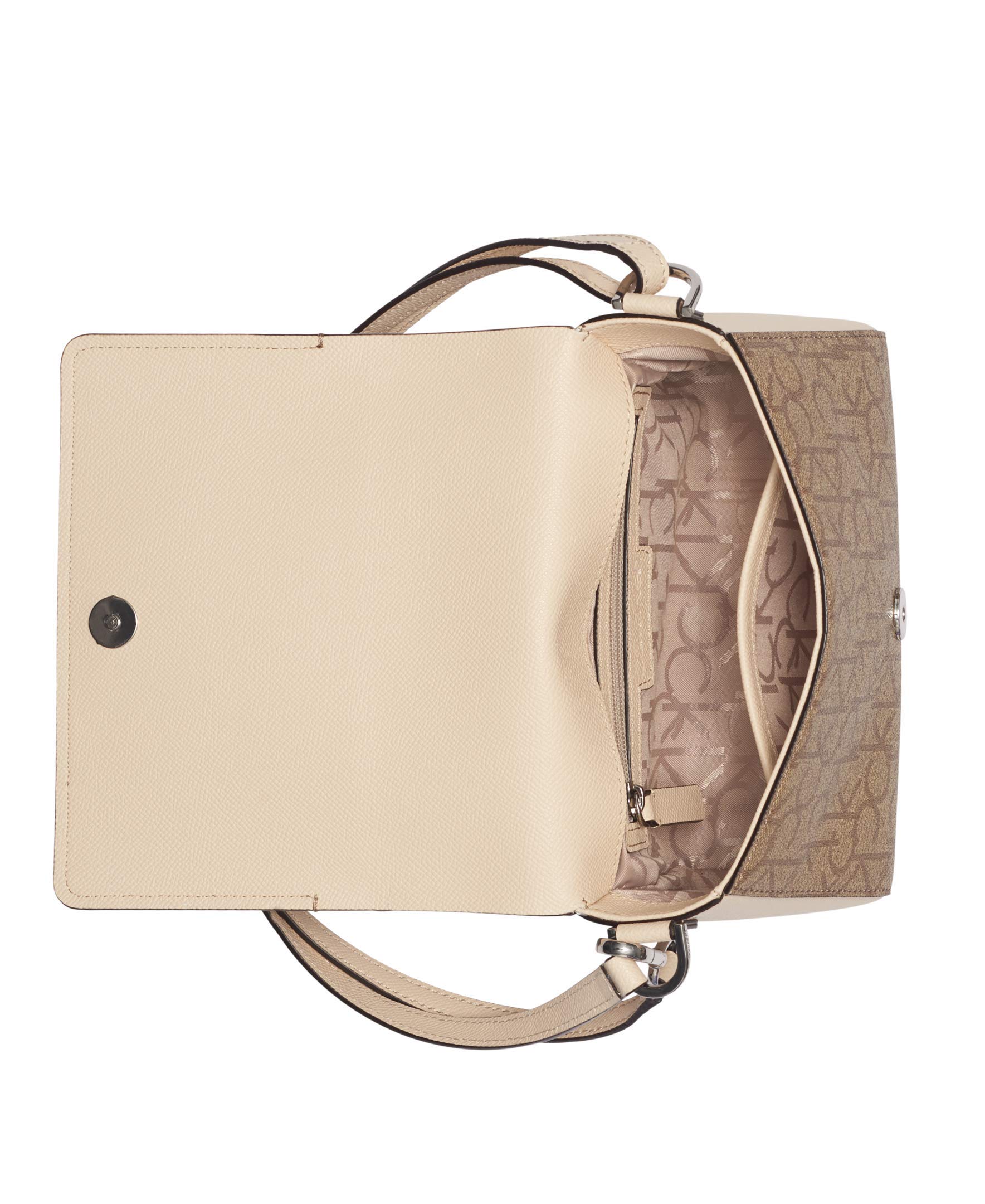Calvin Klein Clara Signature Monogram Key Item Demi Shoulder Bag for Women | Stylish Crossbody Purse for Work, Travel & Everyday Use | Fashionable Handbag with Adjustable Strap