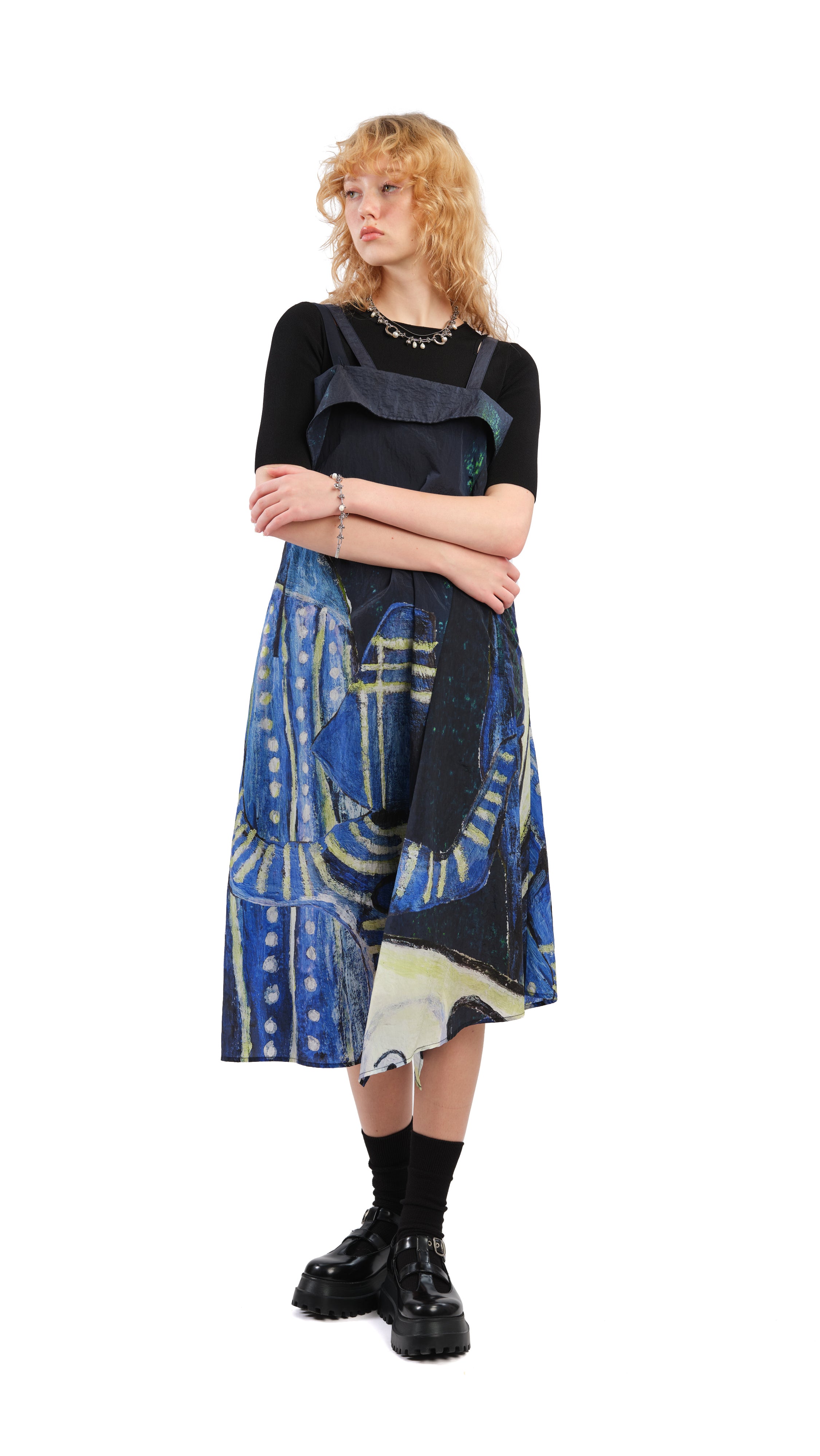 Selk'Nam Graphic Printed Cami Dress - Women's Summer Sleeveless Flowy Tank Dress for Beach, Vacation & Casual Wear