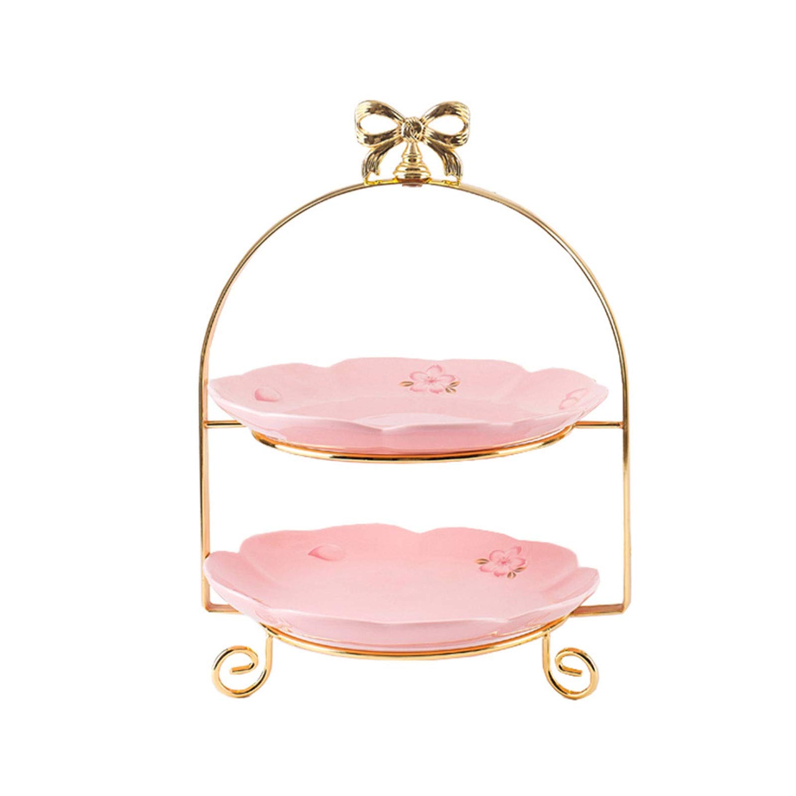 HOLPPO 2-Tier Metal Cupcake Stand - Square Modern Dessert Display for Parties, Weddings & Events - Gold Finish for Elegant Cake, Fruit & Pastry Presentation