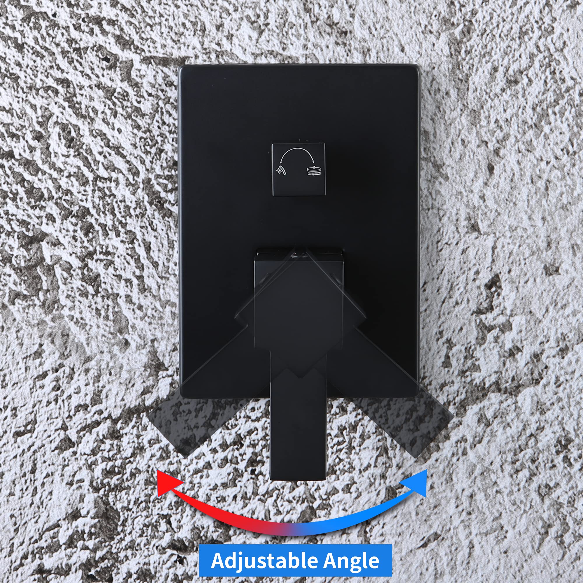 SKOWLL 2-Way Shower Diverter Valve Kit - Matte Black cUPC Certified Pressure Balancing Shower Mixer with Single Handle - Perfect for Bathroom Renovation & Modern Shower Systems