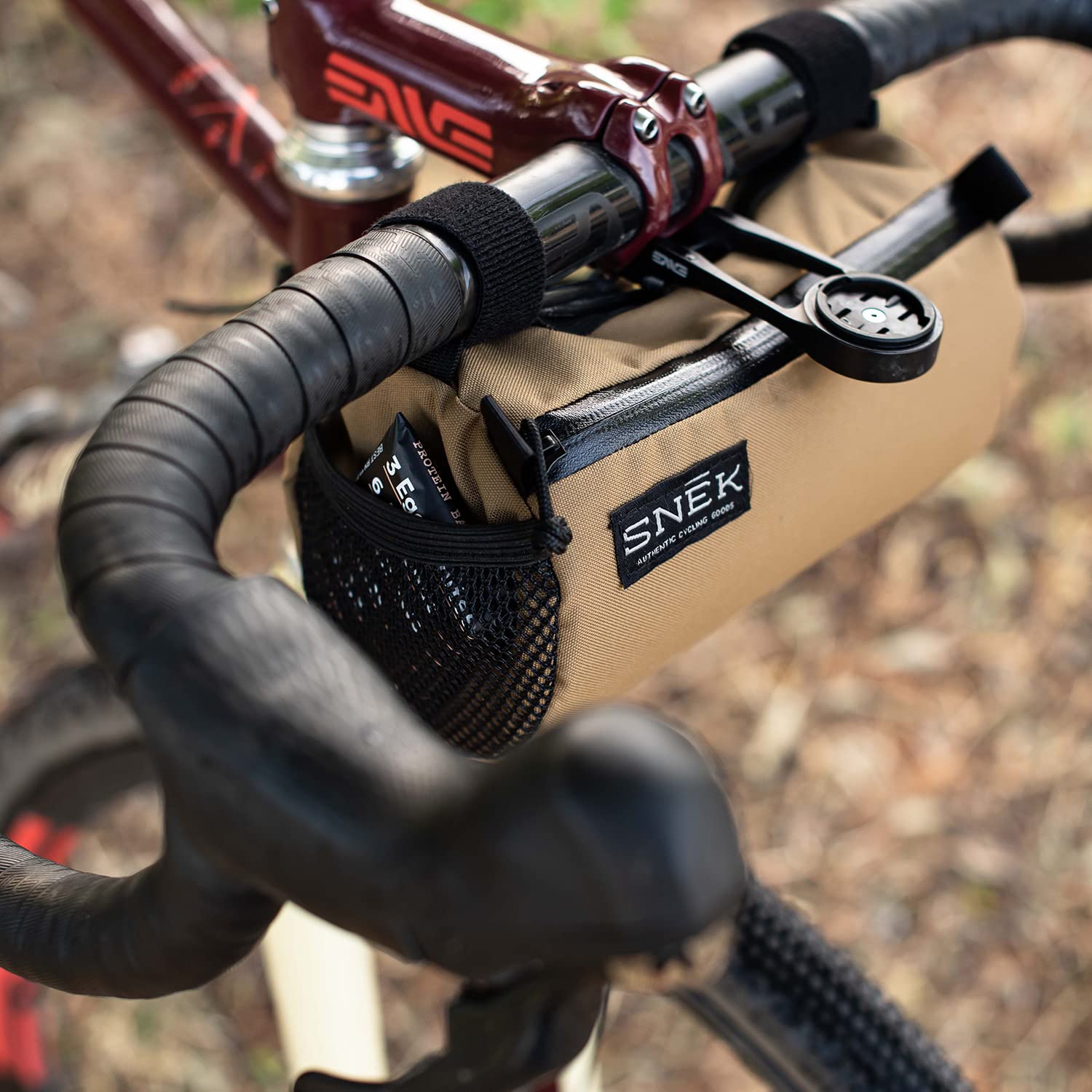 Snēk Cycling Handlebar Bag - Waterproof Bike Storage for Phone, Keys & Essentials - Perfect for Commuting, Bikepacking & Outdoor Adventures