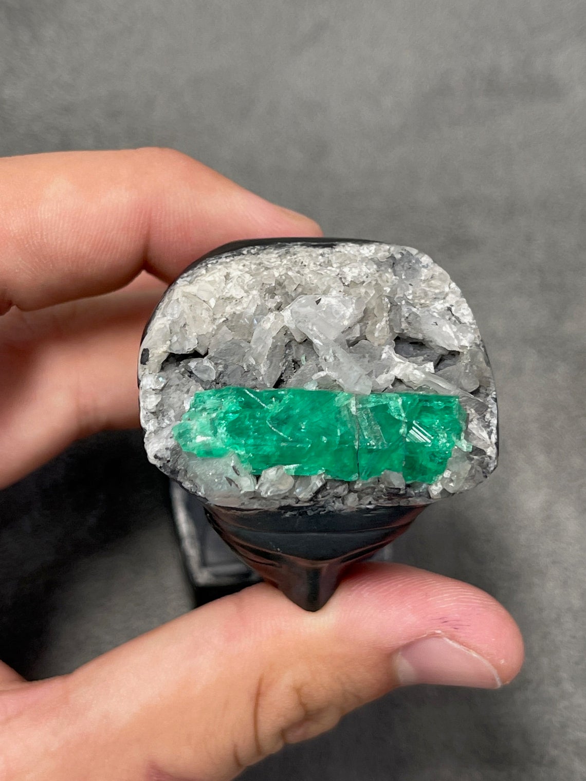 Authentic Colombian Emerald Rough Crystal Sculpture | Natural Egyptian-Inspired Gemstone Art | Perfect for Home Decor, Meditation & Healing Crystals Collection
