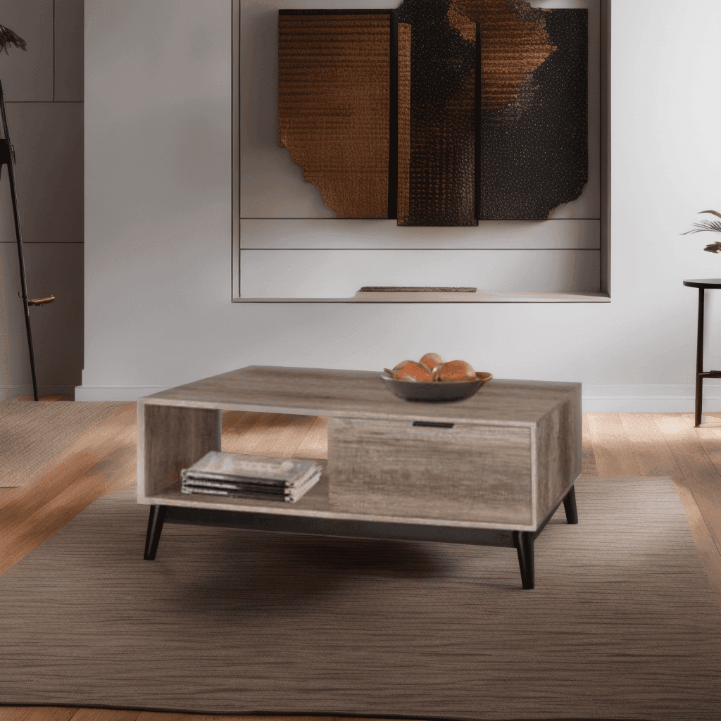 Julian Modern Coffee Table 100cm - Mid-Century Style Living Room Furniture for Small Spaces - Perfect for Apartments, Condos & Cozy Homes