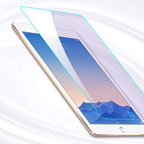 HD Clear Tempered Glass Screen Protector for iPad Pro 9.7 Inch (2017/2018) & iPad Air 1/2 - Anti Blue Light, Anti Fingerprint, Scratch Resistant | Perfect for Work, Study & Entertainment